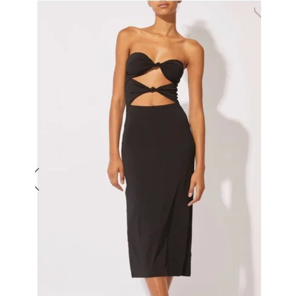 SOLID & STRIPED palm tree crew x s&s‎ the ariana dress Cut out Size L - Picture 1 of 8